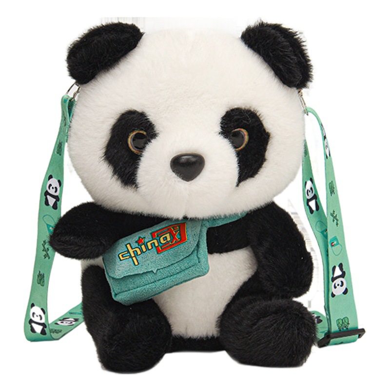 Lindo Panda muñeca mujer bolso de hombro agarrar máquina regalo japonés Panda bolsa al por mayor de dibujos animados de peluche