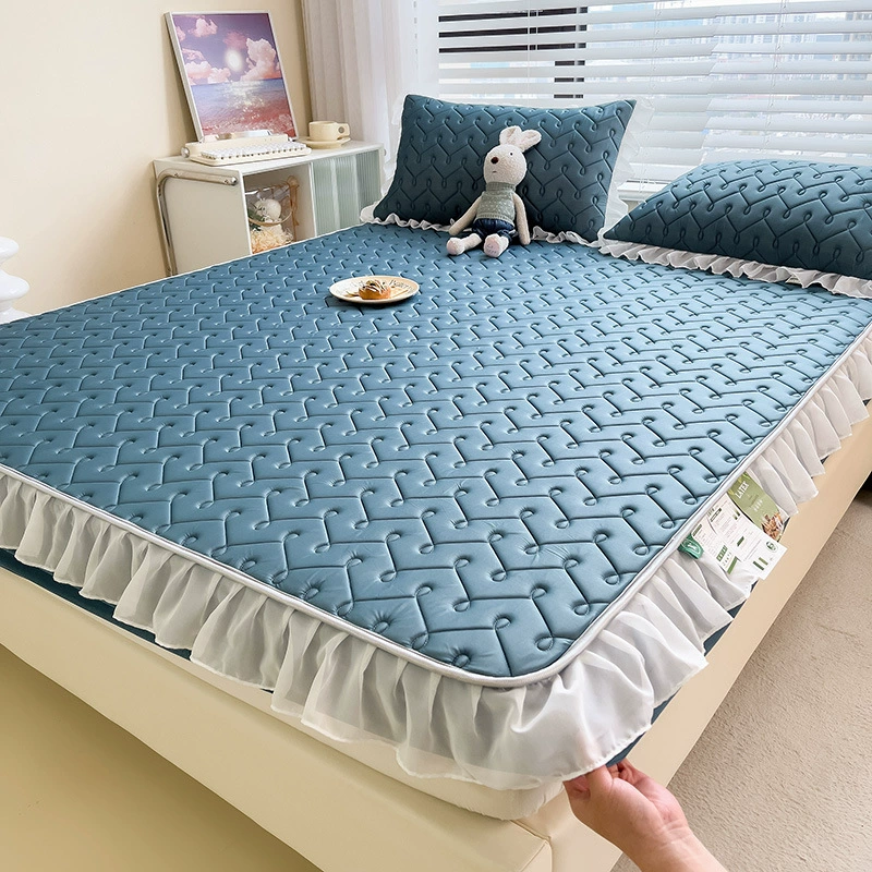 Summer silk mat, set, sheet, 3 piece set, washable