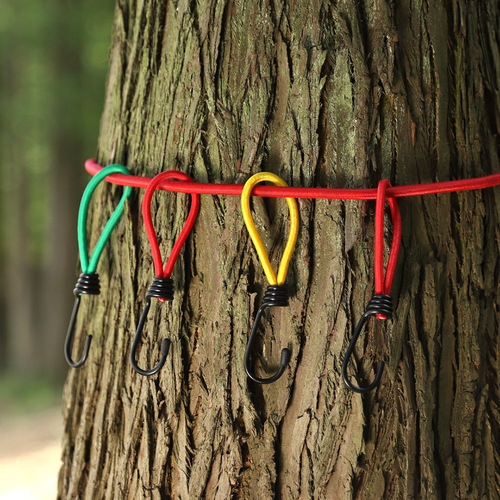 Outdoor tent elastic rope elastic rope buckle canopy pull rope ground nail fixed bundle pull rope multi-functional camping accessories