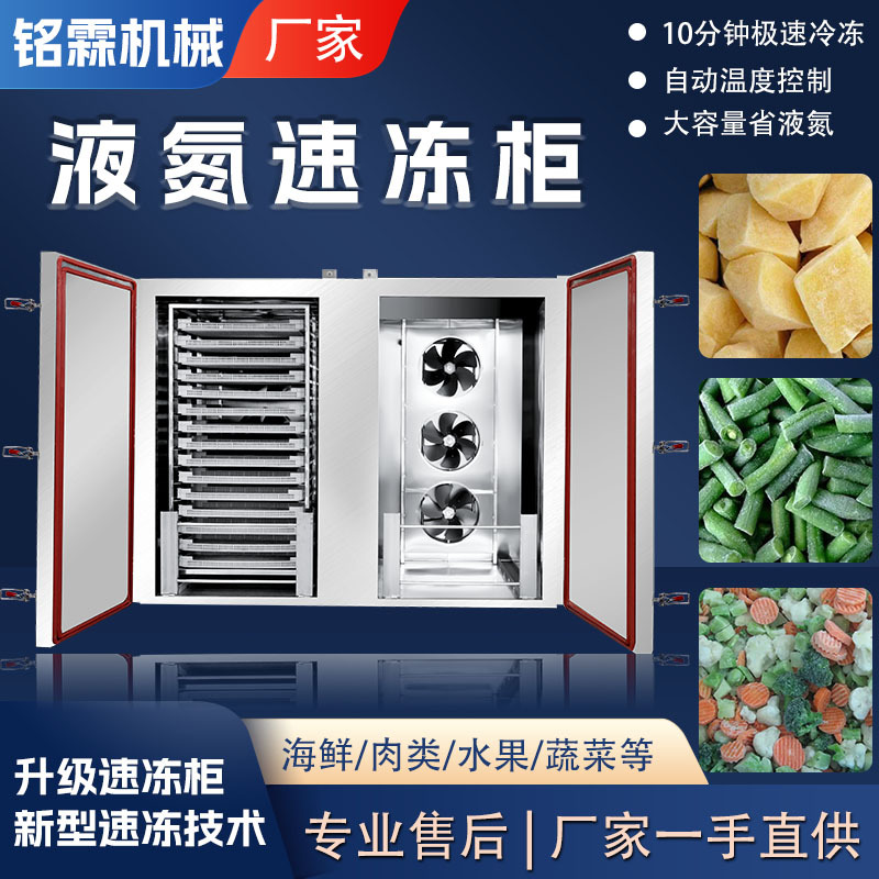 土豆低温小型速冻 果蔬丁液氮式速冻设备 豆角全自动商用速冻柜