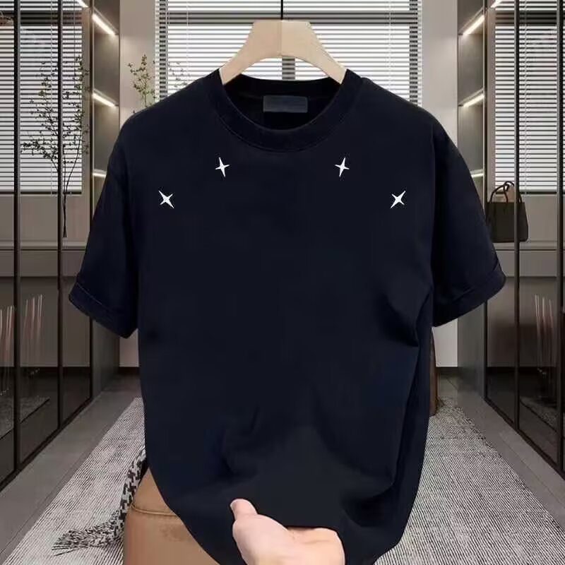 Maglietta uomo a girocollo in cotone pettinato casual unisex_voghion.com