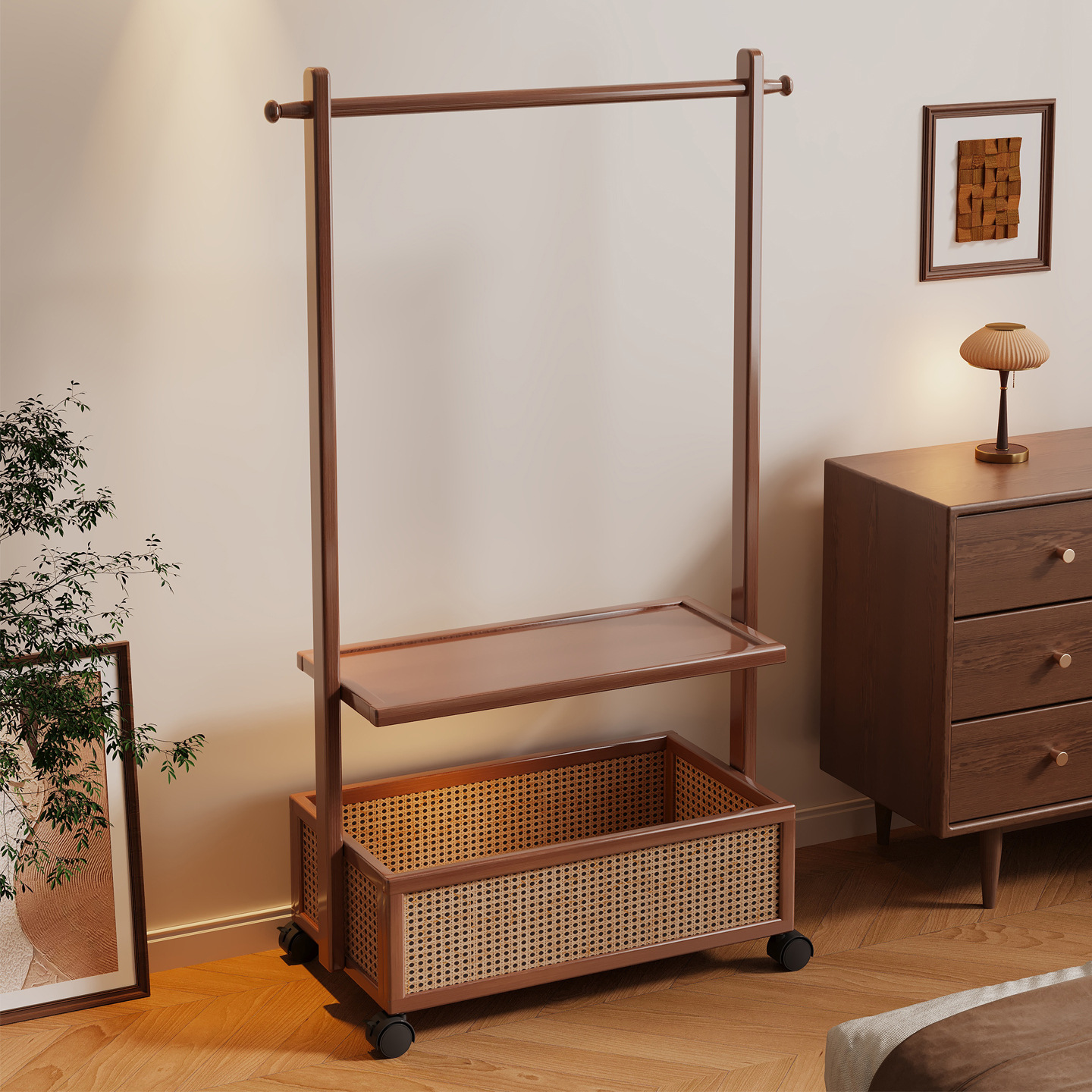 Percha de ropa de piso percha de ropa de piso interior plegable percha de ropa de dormitorio casero estante de almacenamiento de vid de plástico estante de almacenamiento