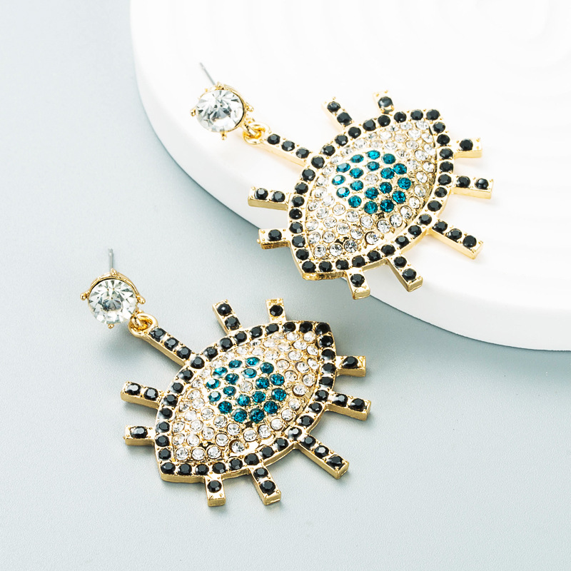 Fashion Devilu0027S Eye Banana Copper Drop Earrings Inlay Zircon Copper Earrings