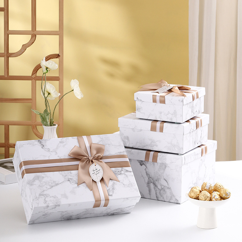 Caja de regalo con tapa y base, caja de regalo de lujo para el Festival del Medio Otoño, cumpleaños, caja de regalo para bricolaje, caja vacía al por mayor