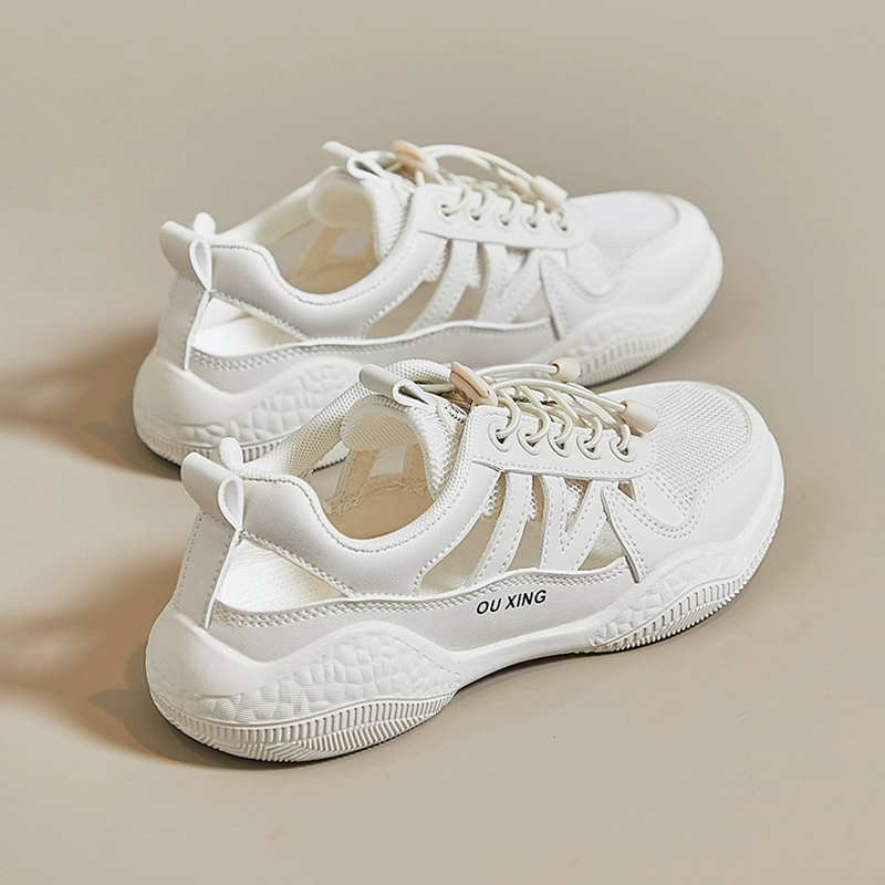 Белая женская обувь, новинка 2024, летняя дышащая спортивная повседневная обувь, альпинистские дорожные сандалии с отверстиями для женщин