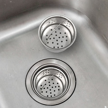 厨房洗碗池过滤网不锈钢水槽提篮过滤器下水道垃圾防堵过滤网漏