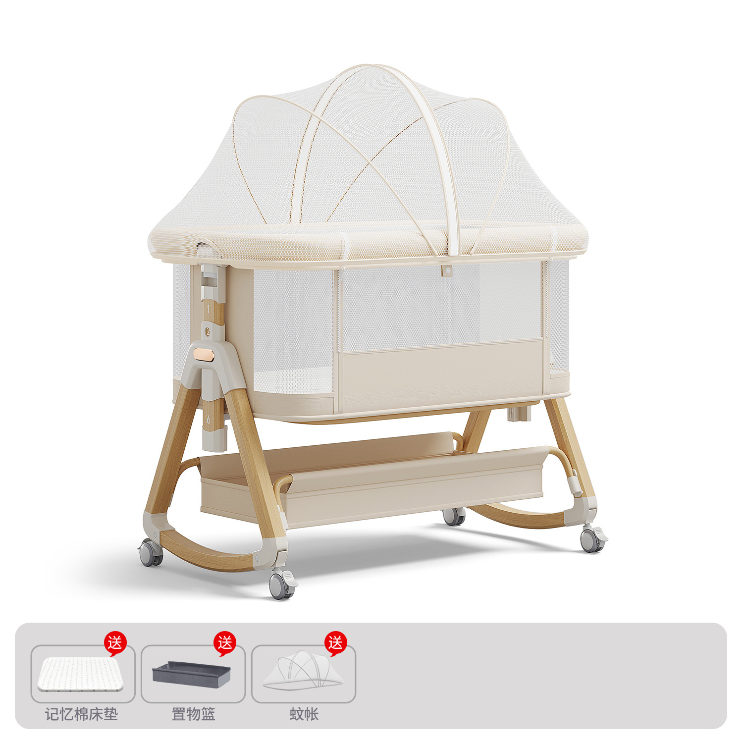 Cama de aleación de aluminio móvil portátil cuna cama plegable multifuncional bb cama recién nacida cama de empalme