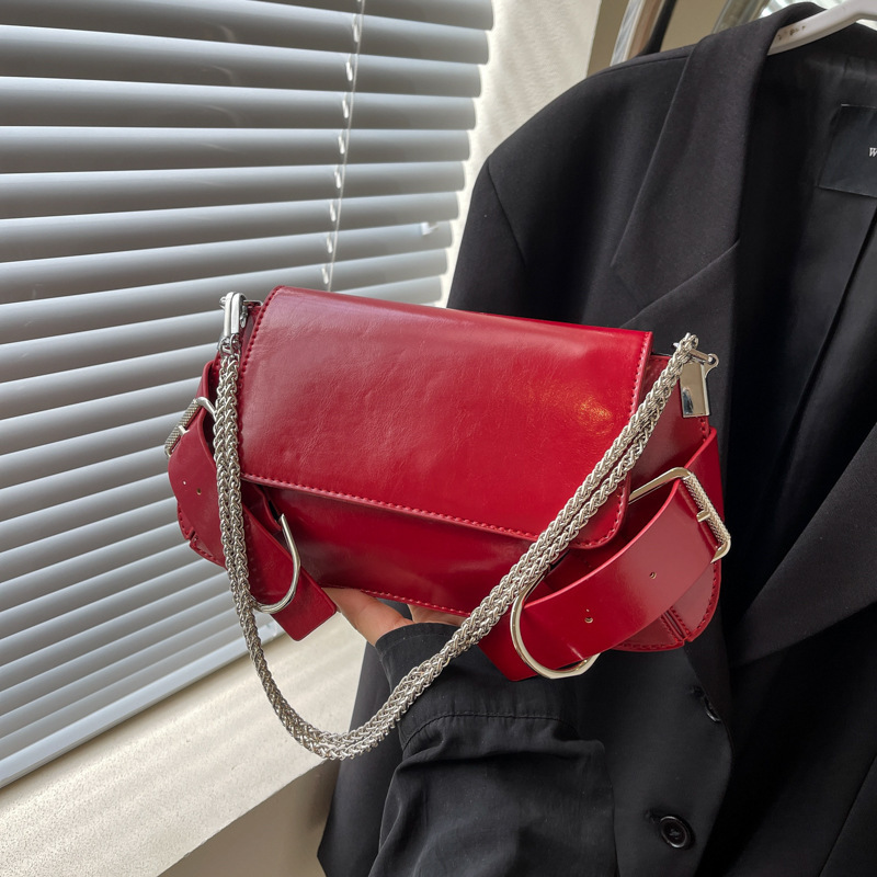 高級感時尚包包女韓版簡約休閒小方包2024夏季小眾潮斜挎包