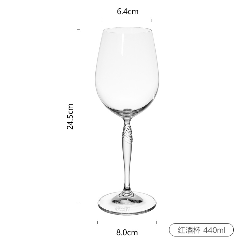 Tazas de cristal sin plomo hechas a mano creativas de hueso de pescado tazas de vino rojo restaurantes atmósfera tazas de vino al por mayor
