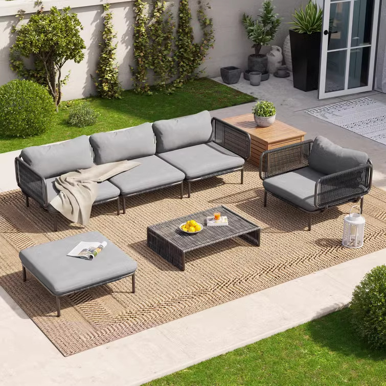 Sofá al aire libre patio villa de alta calidad seda