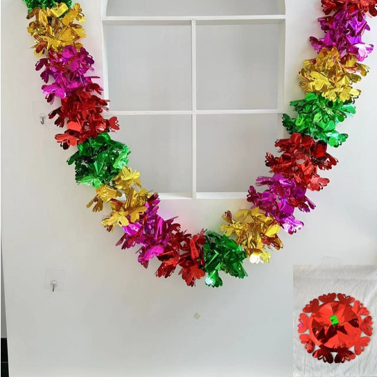 Funeral trefilado adornos de cinta multiplicidad color brillante hoja de arce melocotón corazón moneda de cobre manzana girasol