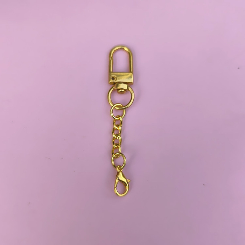 カラフルな合金ドアバックル + 4 セクションチェーン + ロブスタークラスプセット塗装チェーンバックルジュエリーバックルアクセサリーキーホルダーバックル|undefined