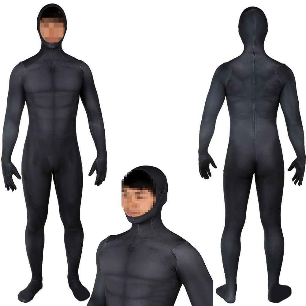 Black muscle suit bottoming shirt Black muscle suit one-piece tights stage wear performance wear