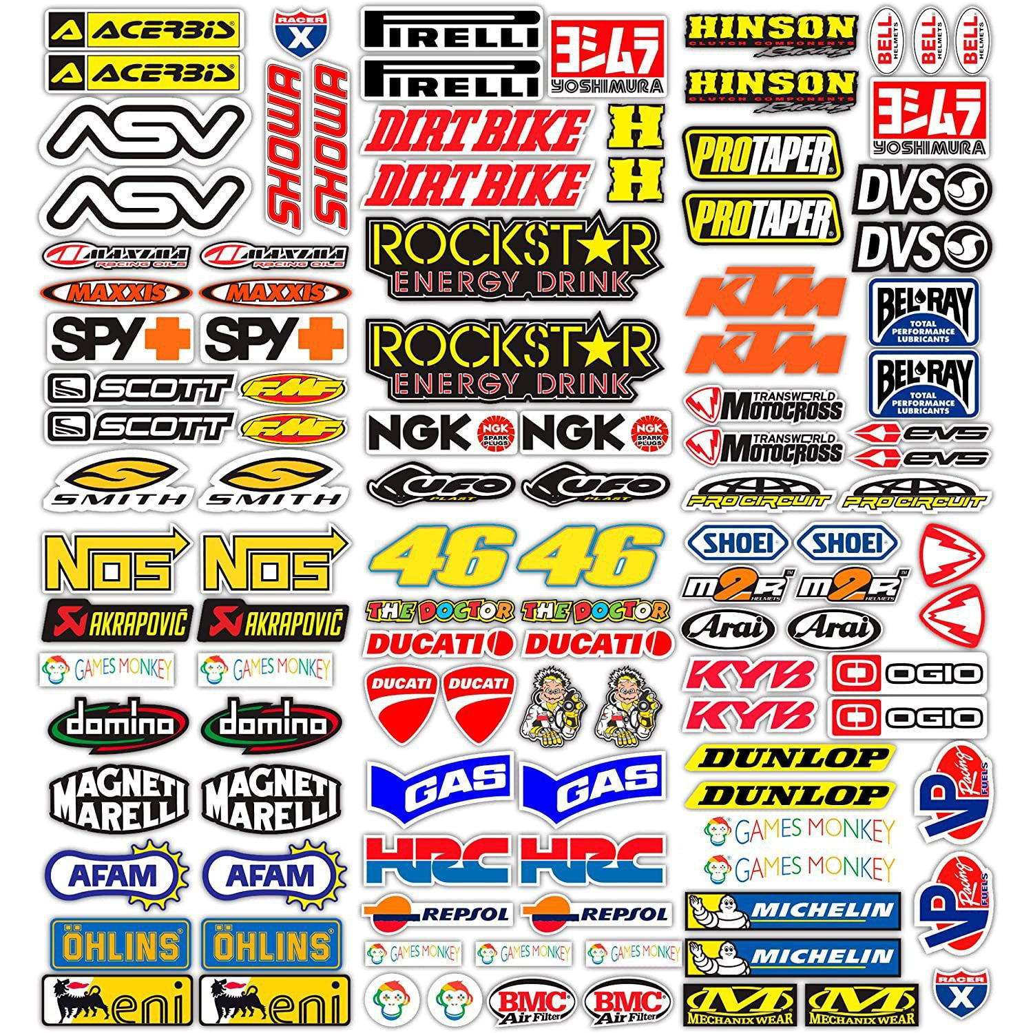 Italia Amazon motocicleta pegatinas casco bicicleta personalidad pegatinas coche scooter pequeñas pegatinas