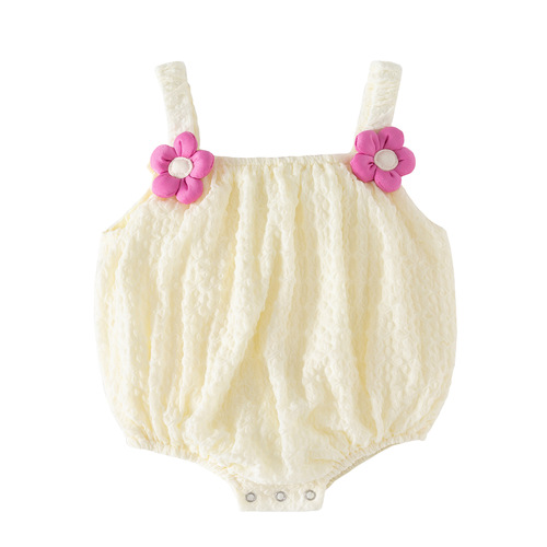 Baby Clothes Summer Newborn Baby Girl Onesie Princess 100 Days of Age Romper Summer Thin