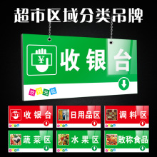 商场卖场超市便利店区域分类指示标示牌吊牌悬挂室内吊牌挂牌