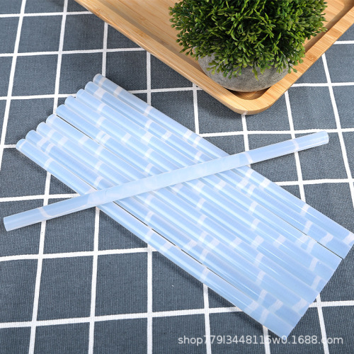 [Factory wholesale] 7/11mm high viscosity environmentally friendly transparent white glue stick hot melt glue large glue strip hardware hot melt glue stick