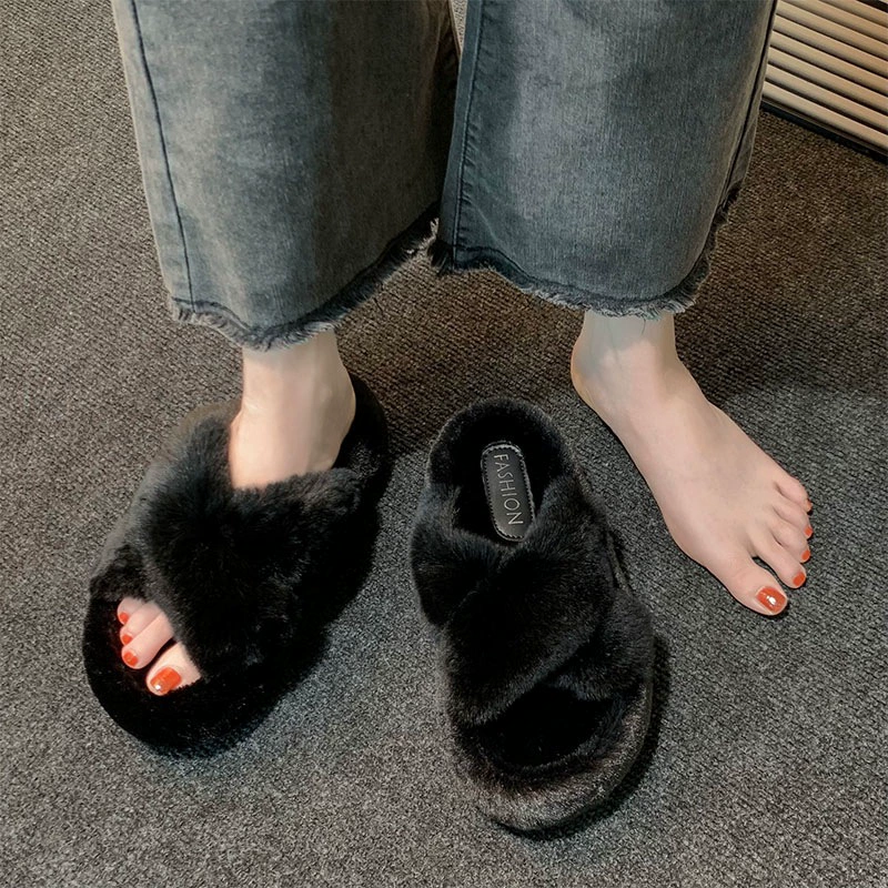 Ns шерстяные тапочки женские наружные носить лето 2024 новый осенний и зимний сети красный корейский модный дом кроссовки шерстяные туфли