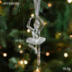 クリスタル質感Swanlaceアクリルキラキラ透明雪クリスマスツリーペンダント鈴装飾品|undefined