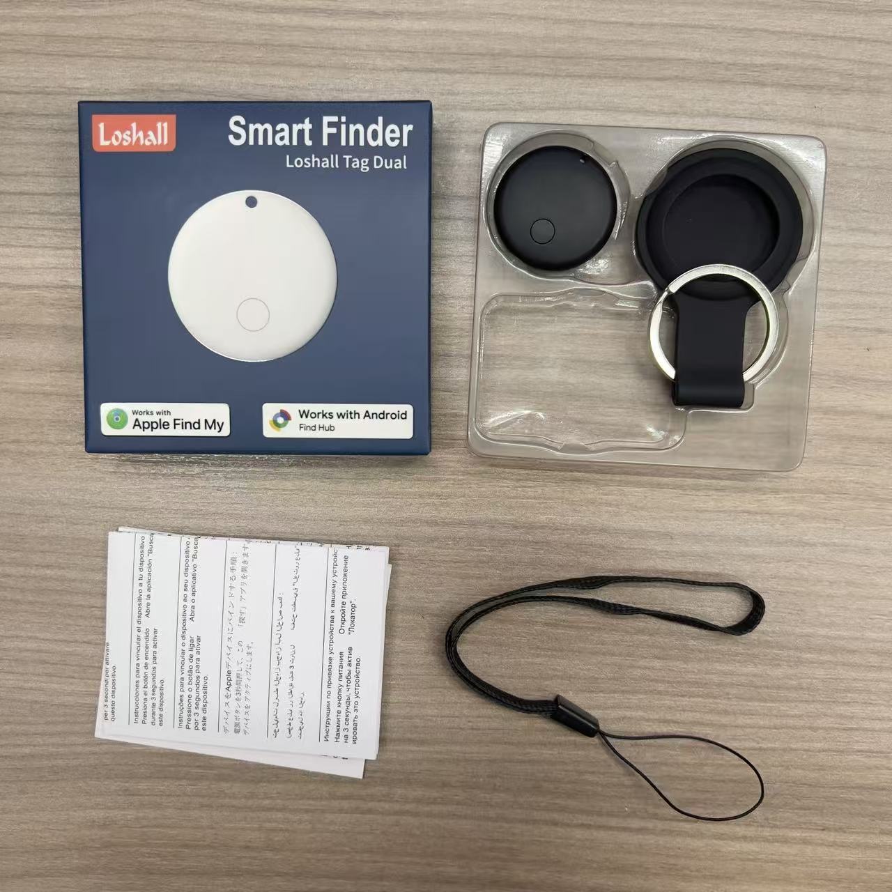 Transfronterizos redondos IOS sistema dual Android encontrar localizador anti-perdida para mascotas clave artículos Bluetooth anti-perdida rastreo