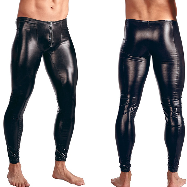 Foreign Trade Men's Sexy Intimates, Patent Leather Tight Leather Pants, Nightclub Stage Ds Performance Pants, Drop Shipping