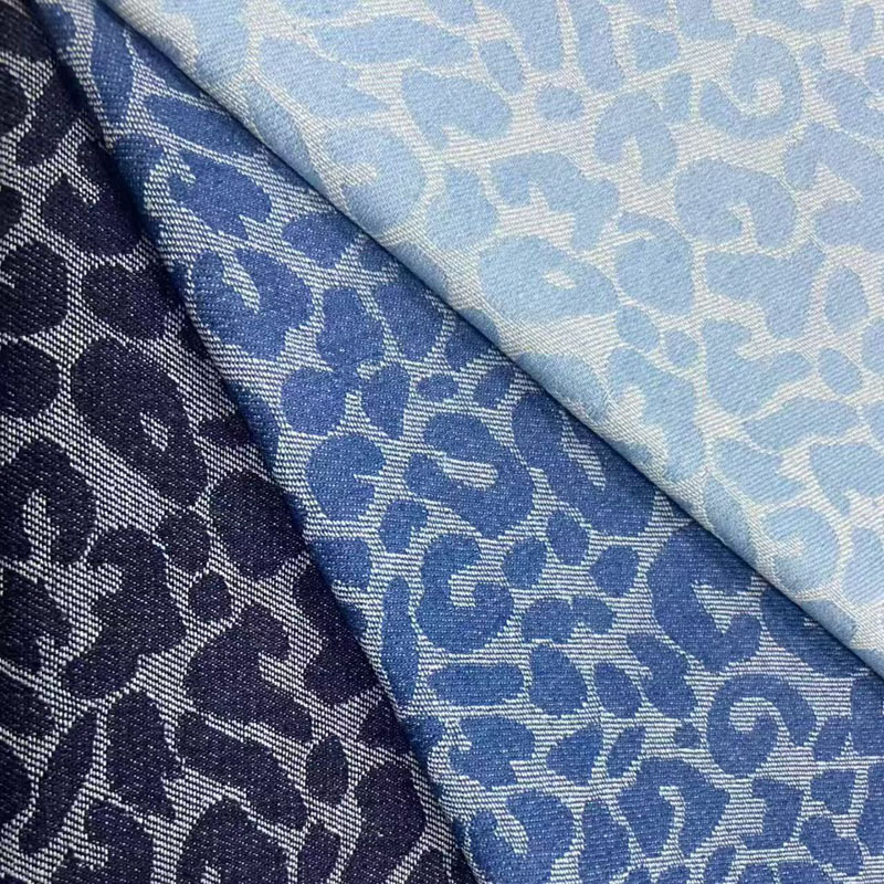 Non-Elastic Leopard Print Denim Jacquard Washed Fabric Pants Skirt Jacket Clothing Luggage Shoe Material DIY Table Fabric Non-Elastic Leopard Print Denim Jacquard Washed Fabric Pants Skirt Jacket Clothing Luggage Shoe Material DIY Table Fabric