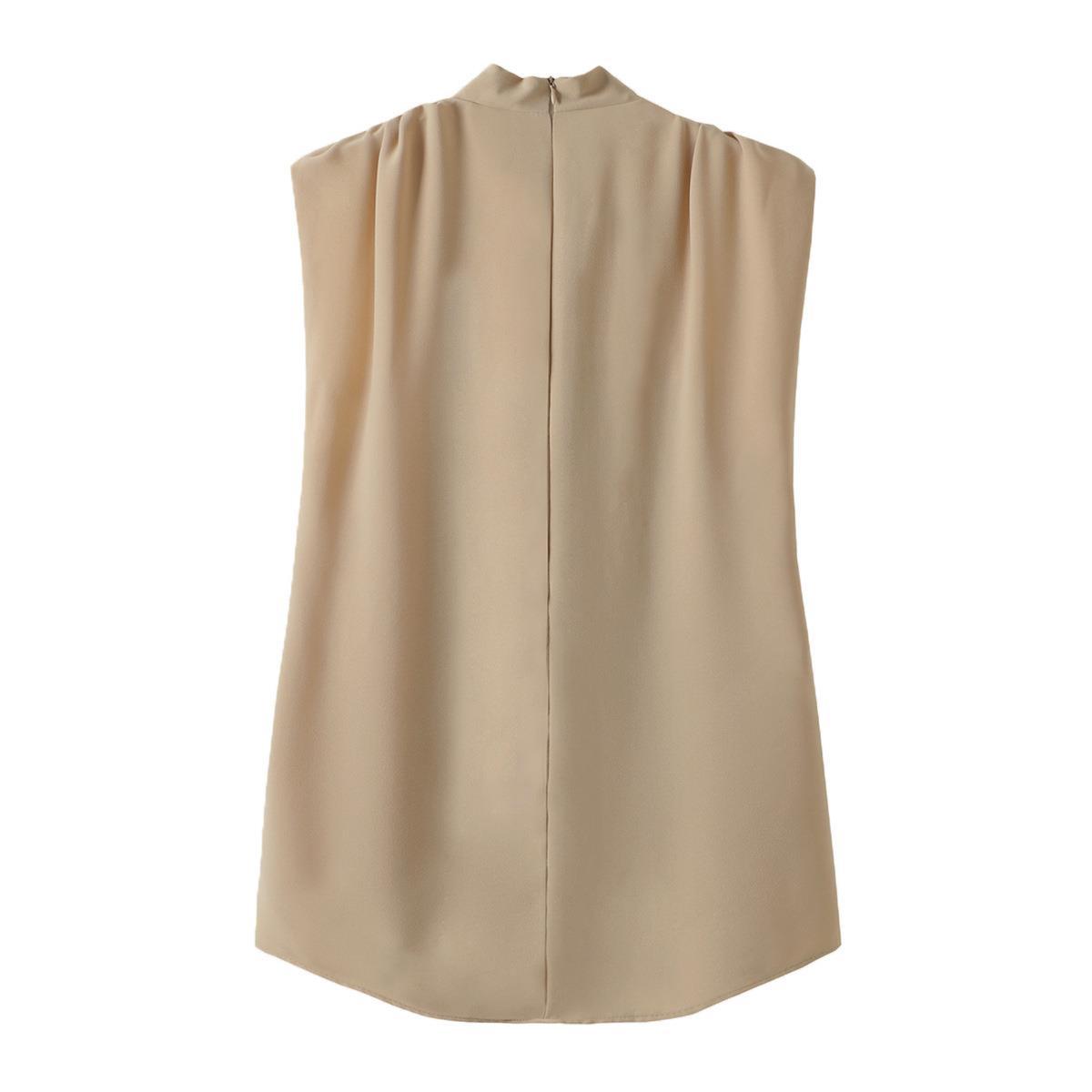 Sleeveless High Neck Shirt 12
