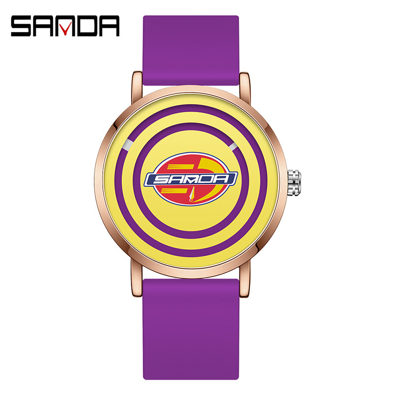 Sanda SANDA3210 banda de silicona para hombres y mujeres reloj moda cool personalidad simple reloj deportivo para niños