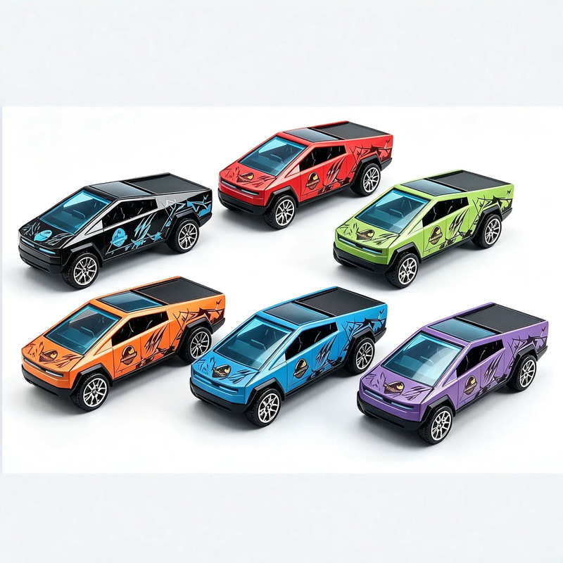Tesla Alloy Pickup Truck Set Children's Toy Car Sliding Decoration Cross-Border Children's Model Car Tesla Alloy Pickup Truck Set Children's Toy Car Sliding Decoration Cross-Border Children's Model Car