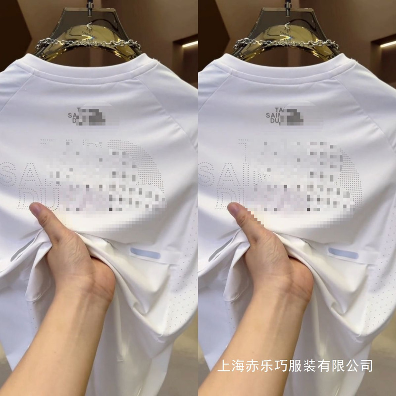 The North Face Quick-Drying Short-Sleeved Summer New Style Ice Silk Cool Breathable Laser Perforated Round Neck Men's T-Shirt Sports Wholesale The North Face Quick-Drying Short-Sleeved Summer New Style Ice Silk Cool Breathable Laser Perforated Round Neck Men's T-Shirt Sports Wholesale