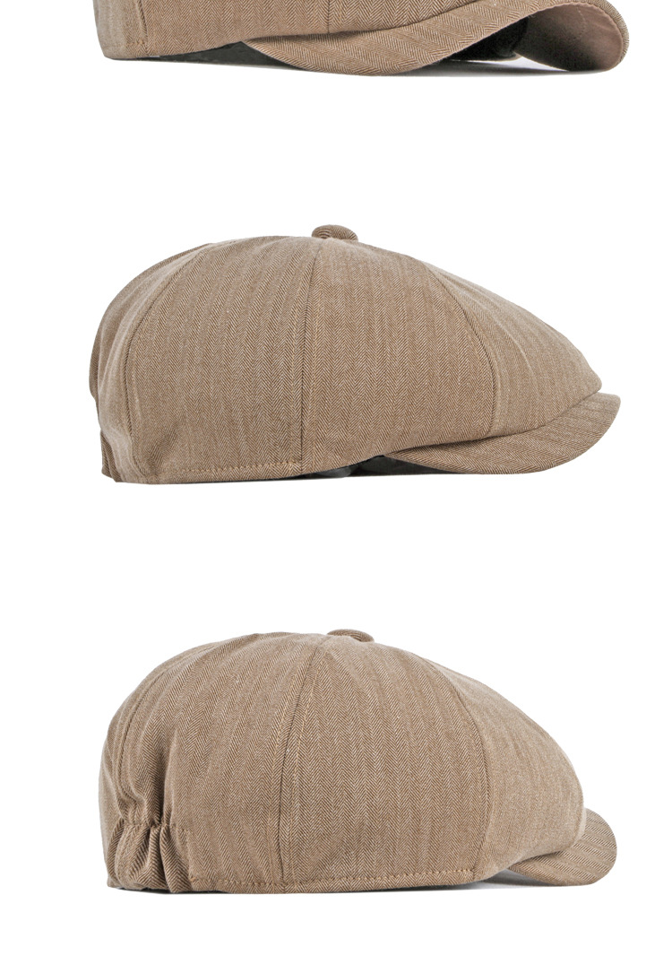 Unisex Newsboy Hat Breathable Octagon Cap Retro Style Light Hat_voghion.com