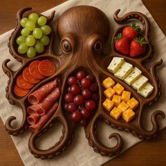 跨境新款Octopus Charcuterie Platter章鱼水果盘装饰品设计家居