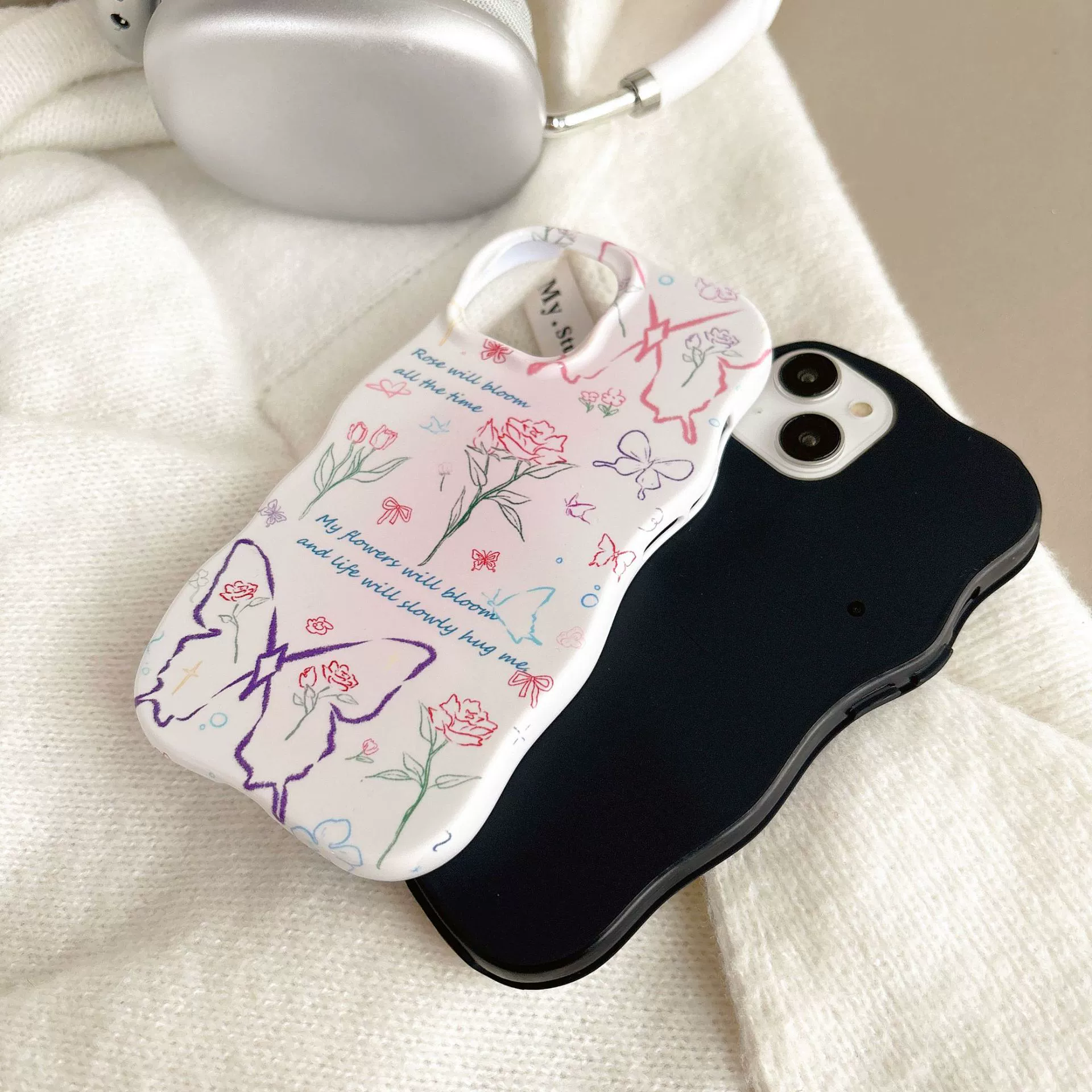 Apple, совместимый iPhone16 Pro, iPhone 15, чехол для телефона, 2 в 1, цветочный, iphone, 14