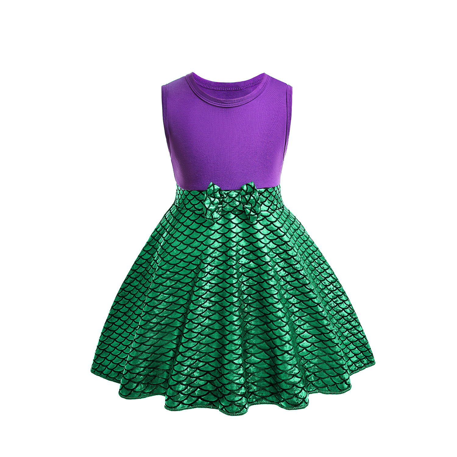 Vestido de Princesa para Niña, Diseño de Sirena con Estilo Ailina Mickey - Ropa Infantil de Comercio Exterior