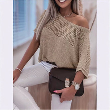 26�¿�L 13224  Hollow Out Knit Top �ο���֯���� �羳ŷ��
