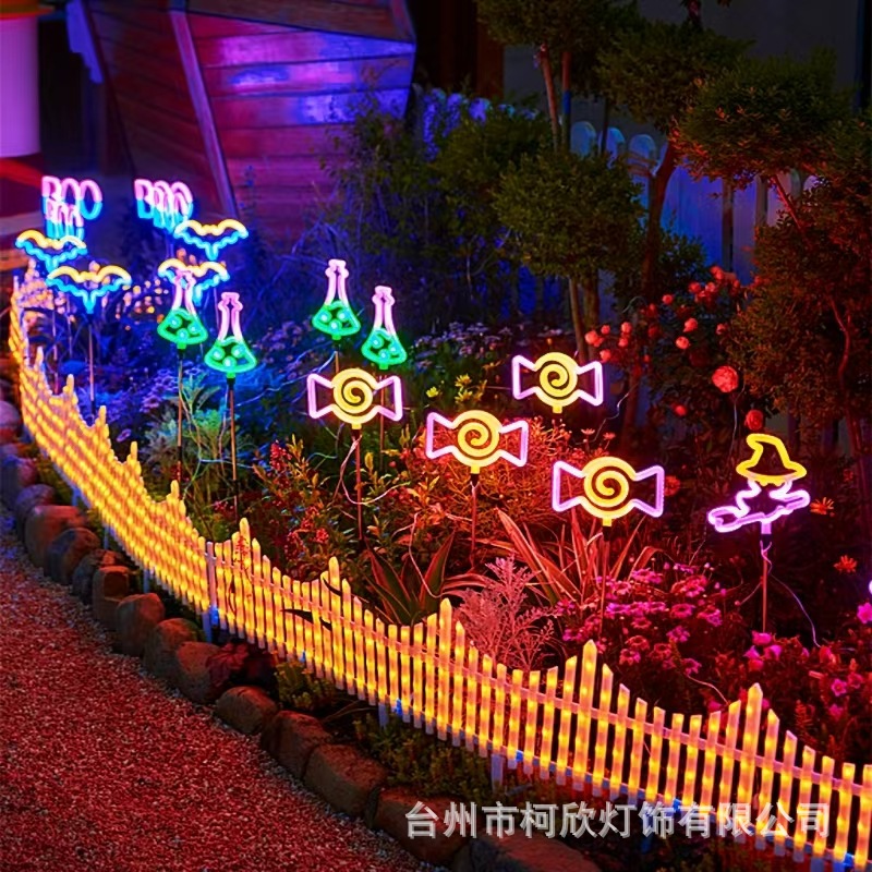 국경 간 새로운 네온 조명 바닥 조명 안뜰 야외 방수 발광 조명 분위기 조명 LED 장식 깜박이는 조명