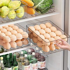 冷蔵庫の卵の収納箱の食品級の果物はギョーザの鮮度保持箱の冷凍貯蔵箱の整理物の収納箱を分けます。