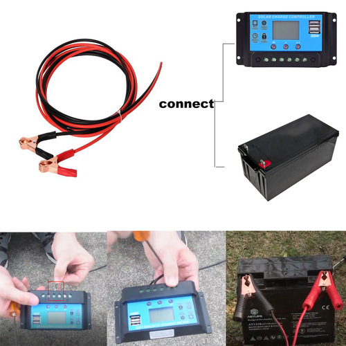 Solar Panel Controller 12V 24V Automatic Adaptation Controller 10A 60A USB Photovoltaic Panel Controller