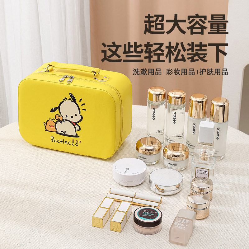 Estuche de Maquillaje Portátil de Gran Capacidad con Diseño de Personajes de Sanrio, Ideal para Regalo, con un Alto Valor Estético