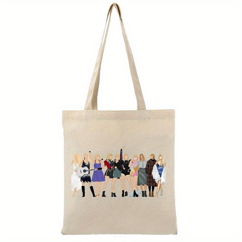 Двухсторонняя The Eras Tour Taylor Swift Специальные равные холщовые сумки Сумки Сумки Складные сумки для покупок