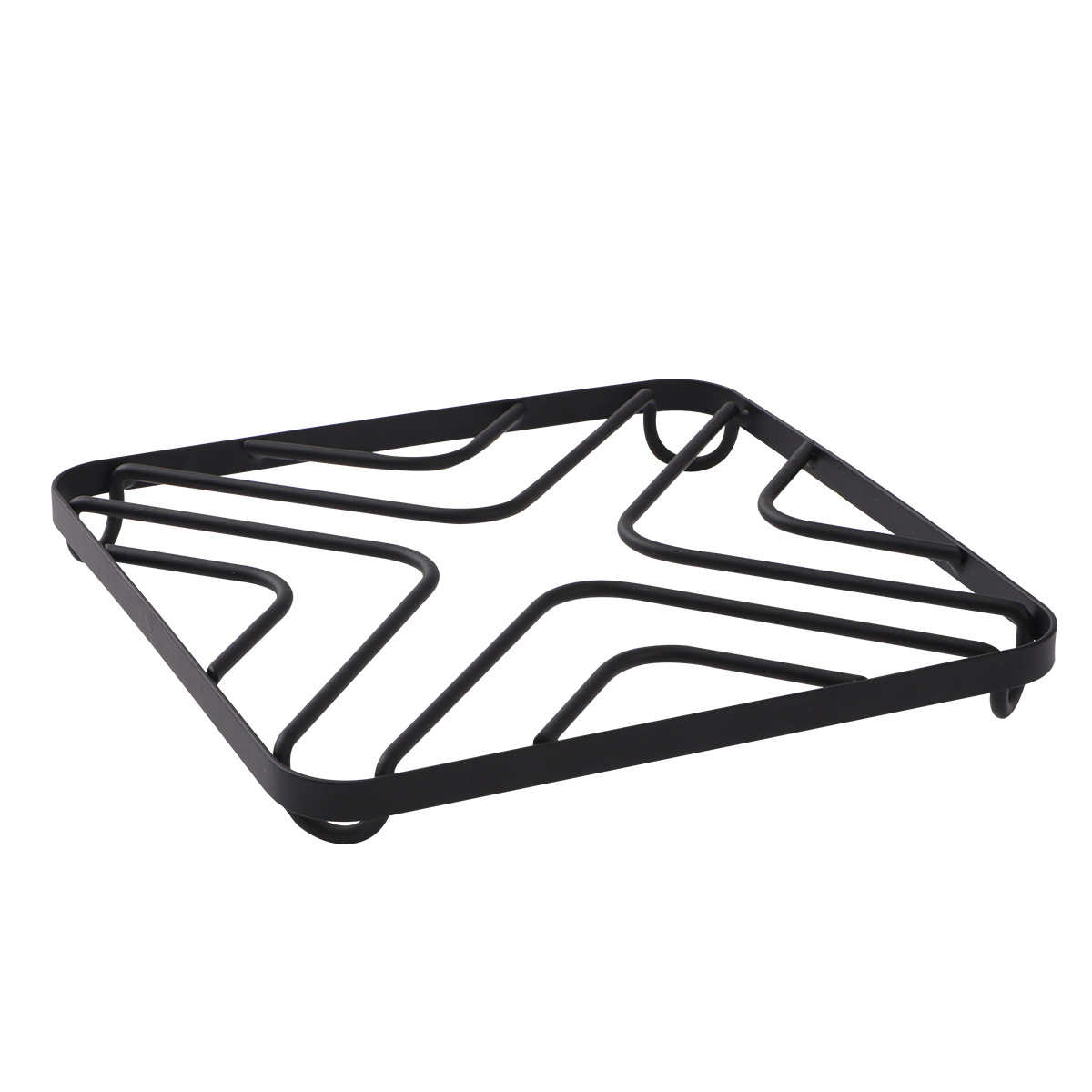 Cocina encimera olla estera de aislamiento hierro cuadrado mesa de comedor antideslizante anti-escaldadura olla estera de aislamiento de metal de escritorio estera