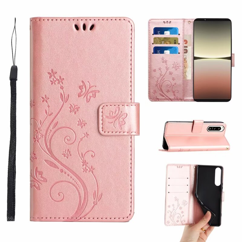 For Sony Xperia lv mobile phone leather case Samsung A24 butterfly embossed card wallet case Xiaomi 13 For Sony Xperia lv mobile phone leather case Samsung A24 butterfly embossed card wallet case Xiaomi 13