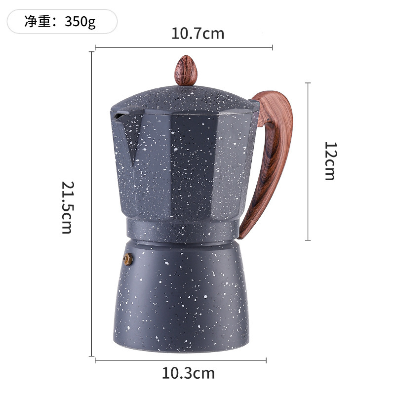 New European style wood grain handle coffee pot spray color sprinkle point Classic mocha pot kitchen utensils coffee maker New European style wood grain handle coffee pot spray color sprinkle point Classic mocha pot kitchen utensils coffee maker