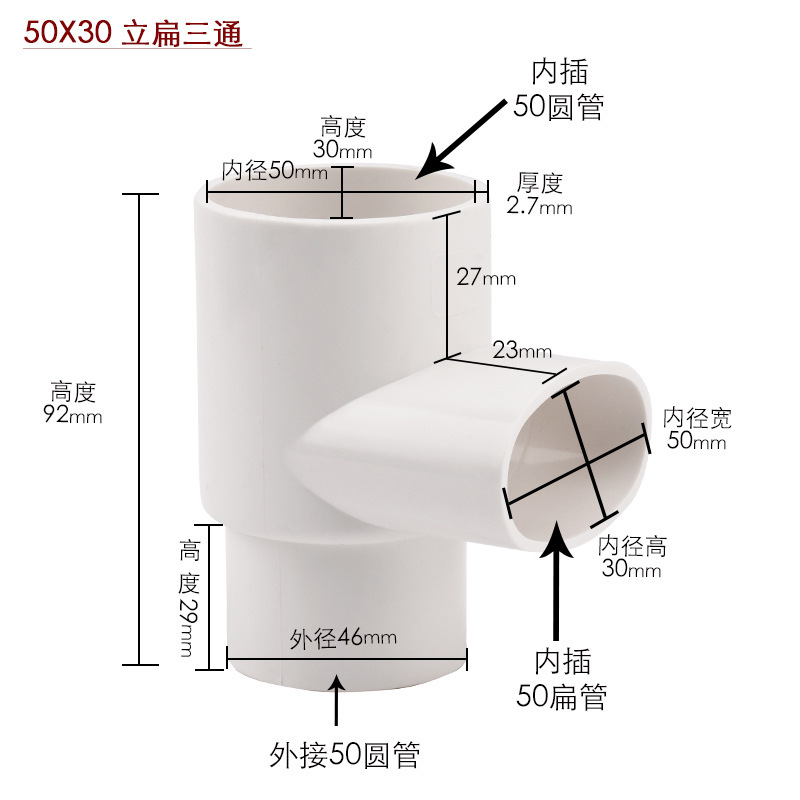 Pvc平継手50地漏れシフター洗濯機下水変位丸平エルボ楕円管平管部品|undefined