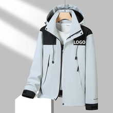 厂家北脸春秋薄款户外单层情侣冲锋衣男士防风防水外套女潮服定制
