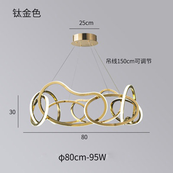 Diámetro de oro de titanio 80 cm - 95w