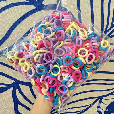 Hair Band Does Not Harm Hair | Saç üçün rezinlər - 7bright-color-500-pieces-in-bag