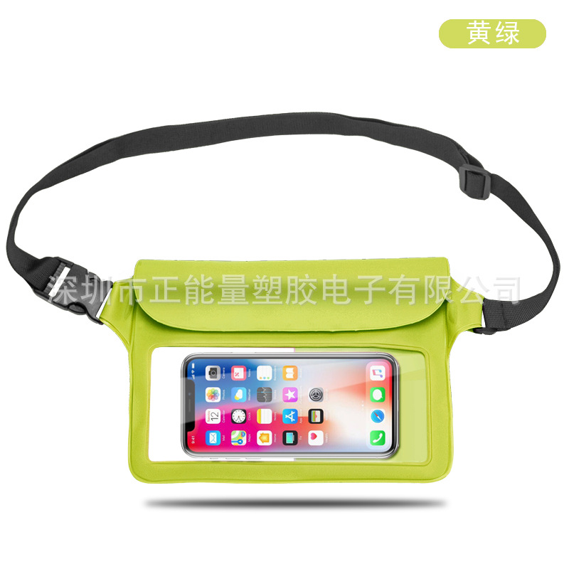 Bolsa impermeable para la cintura de PVC de gran capacidad, ajustable, táctil, de doble uso, bandolera, portátil, para teléfono móvil, banco de energía, almacenamiento. image 12