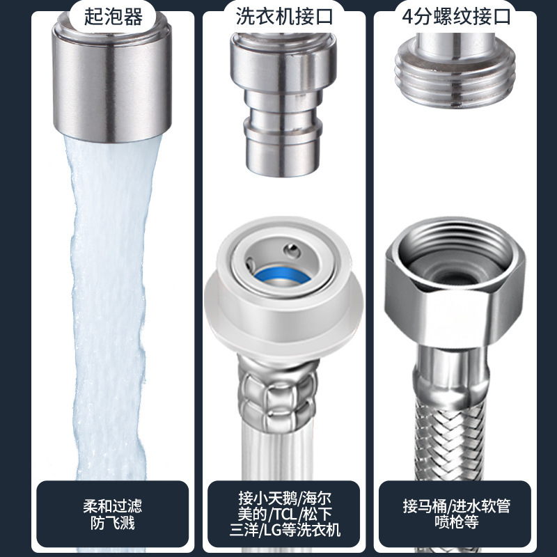 クロスボーダー双制御304ステンレス一進二出双用角弁4分活接続両用三通便器パートナースイッチ|undefined