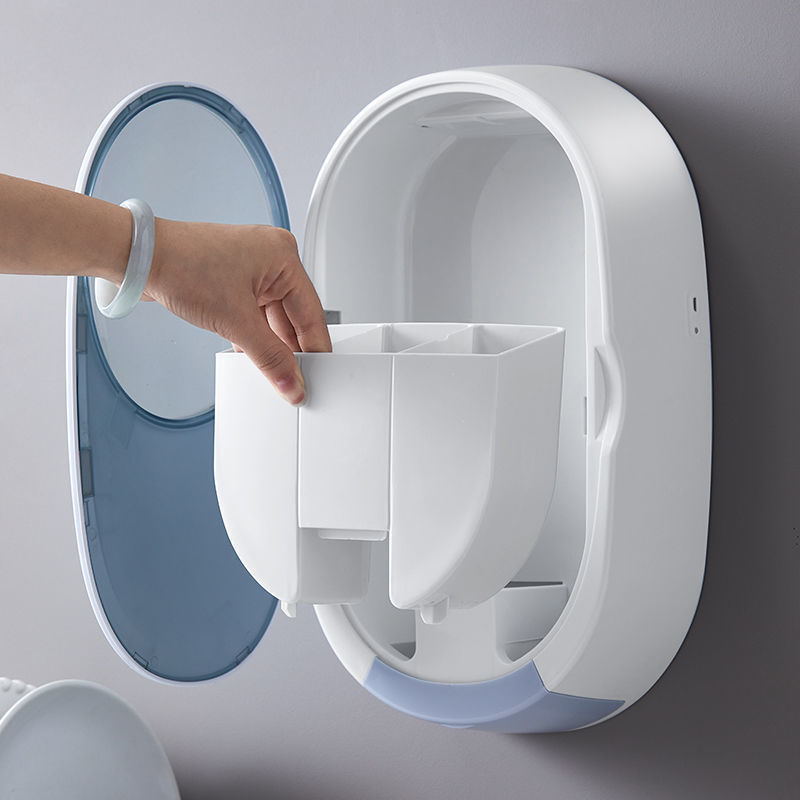 UV disinfection chopstick barrel household bucket kitchen storage box basket storage rack mildew-proof tableware spoon cage wall-mounted